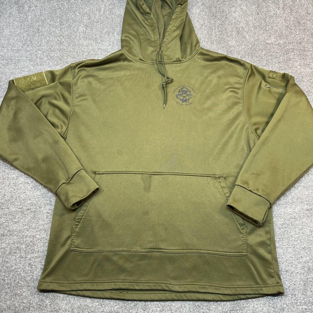 Rothco Hoodie Mens 2XL Green Polyester Pullover Kangaroo Pocket Skull Graphic